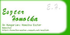 eszter homolka business card